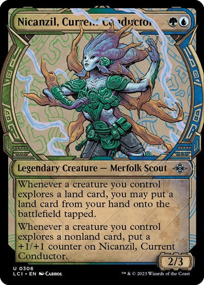 Nicanzil Current Conductor Showcase Foil LCI #306 (Lightly Played Uncommon) Magic: The Gathering: The Lost Caverns of Ixalan