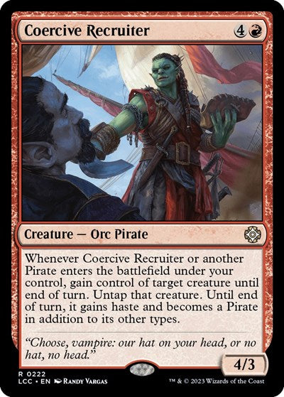Coercive Recruiter LCC #222 (Near Mint Rare) Magic: The Gathering: Commander: The Lost Caverns of Ixalan