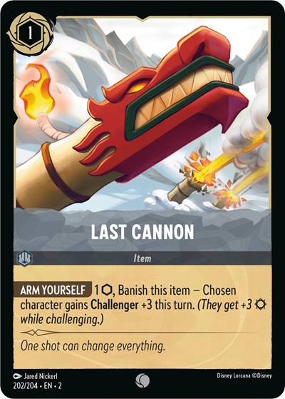 Last Cannon 2 #202/204 (Near Mint Common) Disney Lorcana: Rise of the Floodborn