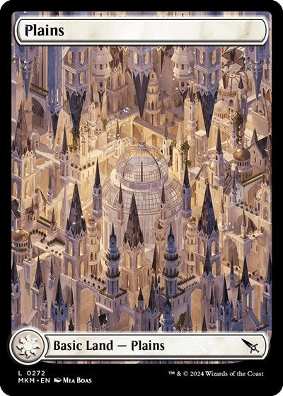 Plains 0272 Foil MKM #272 (Lightly Played Land) Magic: The Gathering: Murders at Karlov Manor