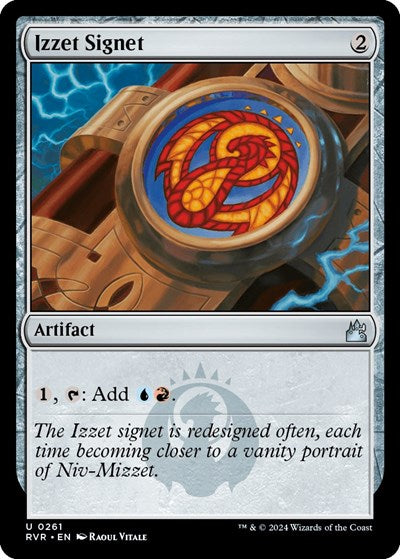 Izzet Signet Foil RVR #261 (Near Mint Uncommon) Magic: The Gathering: Ravnica Remastered