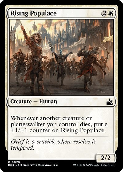 Rising Populace RVR #25 (Near Mint Common) Magic: The Gathering: Ravnica Remastered