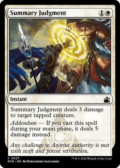 Summary Judgment RVR #27 (Near Mint Common) Magic: The Gathering: Ravnica Remastered