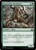 Rampaging Rendhorn RVR #154 (Near Mint Common) Magic: The Gathering: Ravnica Remastered