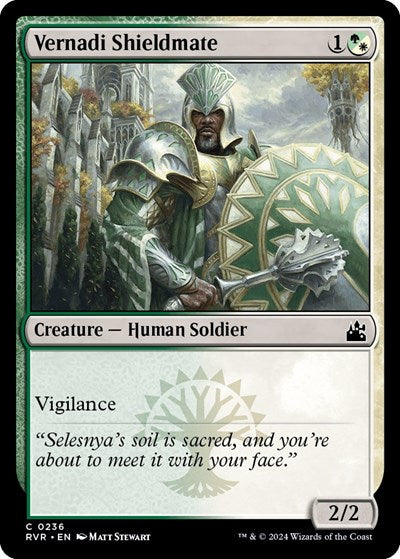 Vernadi Shieldmate RVR #236 (Near Mint Common) Magic: The Gathering: Ravnica Remastered