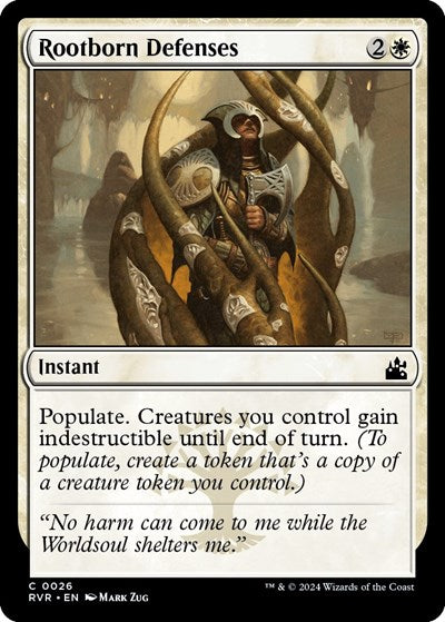 Rootborn Defenses RVR #26 (Near Mint Common) Magic: The Gathering: Ravnica Remastered