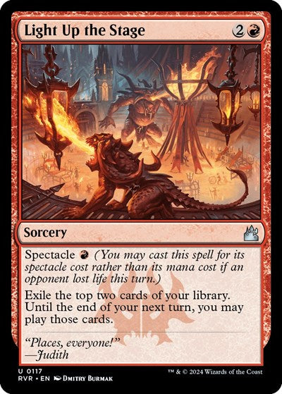 Light Up the Stage RVR #117 (Near Mint Uncommon) Magic: The Gathering: Ravnica Remastered