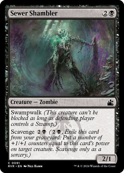 Sewer Shambler RVR #91 (Near Mint Common) Magic: The Gathering: Ravnica Remastered