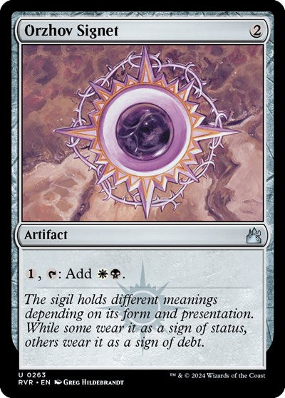 Orzhov Signet RVR #263 (Near Mint Uncommon) Magic: The Gathering: Ravnica Remastered