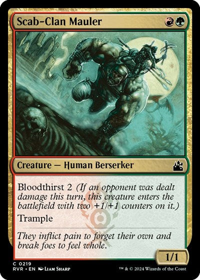 Scab Clan Mauler RVR #219 (Near Mint Common) Magic: The Gathering: Ravnica Remastered