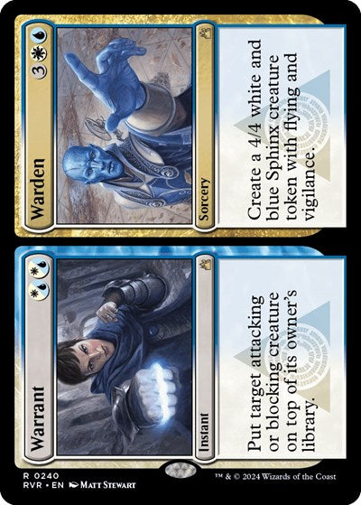 Warrant Warden Foil RVR #240 (Near Mint Rare) Magic: The Gathering: Ravnica Remastered