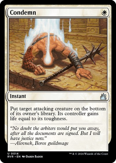 Condemn RVR #14 (Near Mint Uncommon) Magic: The Gathering: Ravnica Remastered