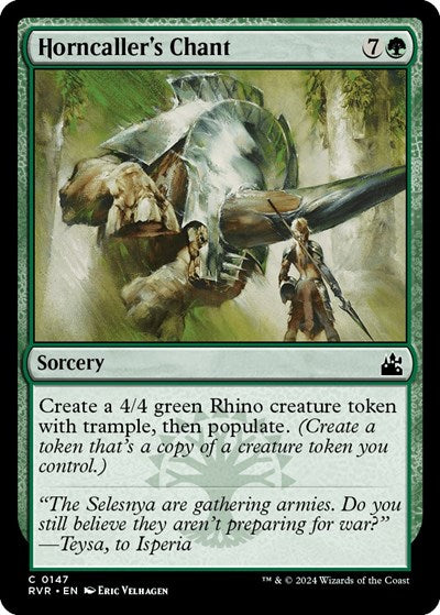 Horncallers Chant RVR #147 (Near Mint Common) Magic: The Gathering: Ravnica Remastered