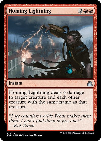 Homing Lightning RVR #112 (Near Mint Uncommon) Magic: The Gathering: Ravnica Remastered
