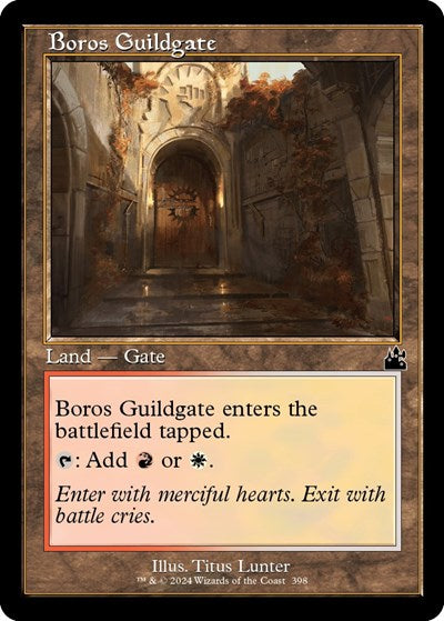 Boros Guildgate Retro Frame Foil RVR #398 (Near Mint Common) Magic: The Gathering: Ravnica Remastered