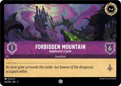 Forbidden Mountain - Maleficent's Castle 3 #66/204 (Near Mint Common) Disney Lorcana: Into the Inklands