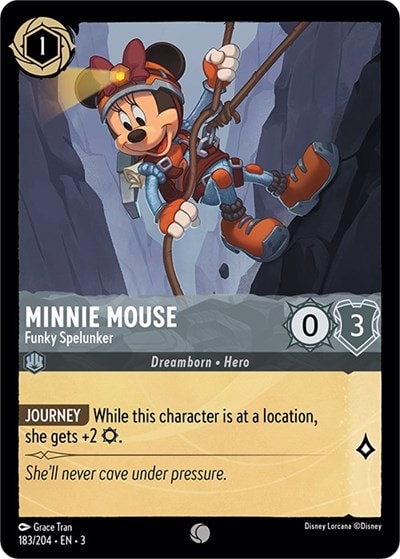 Minnie Mouse - Funky Spelunker 3 #183/204 (Near Mint Common) Disney Lorcana: Into the Inklands
