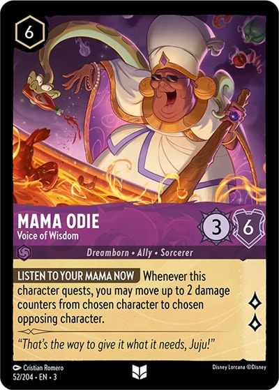 Mama Odie - Voice of Wisdom 3 #52/204 (Near Mint Uncommon) Disney Lorcana: Into the Inklands