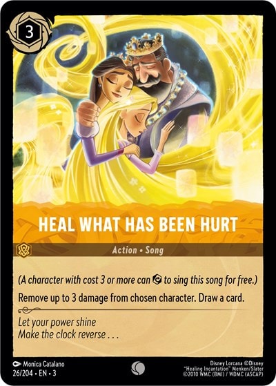 Heal What Has Been Hurt 3 #26/204 (Near Mint Common) Disney Lorcana: Into the Inklands