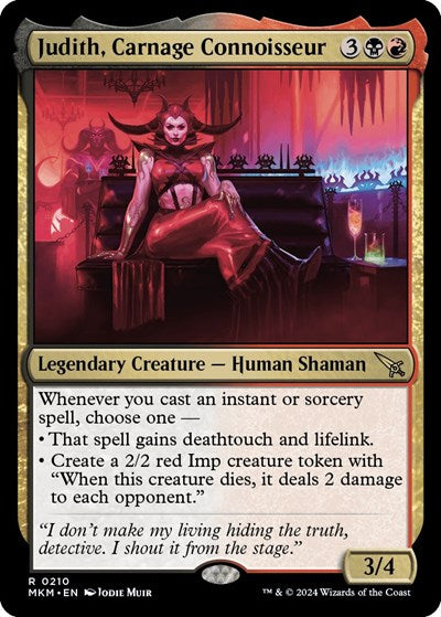 Judith Carnage Connoisseur MKM #210 (Near Mint Rare) Magic: The Gathering: Murders at Karlov Manor