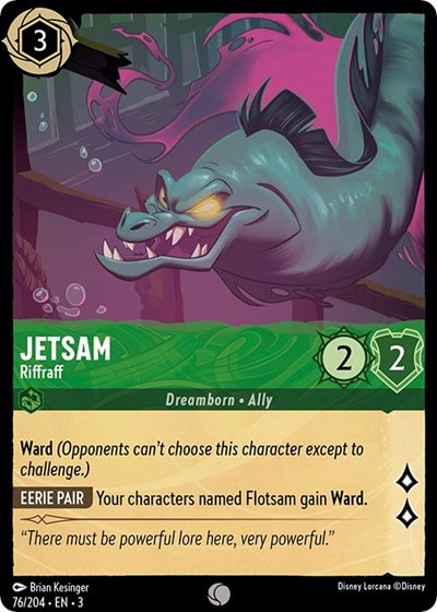 Jetsam - Riffraff 3 #76/204 (Near Mint Common) Disney Lorcana: Into the Inklands