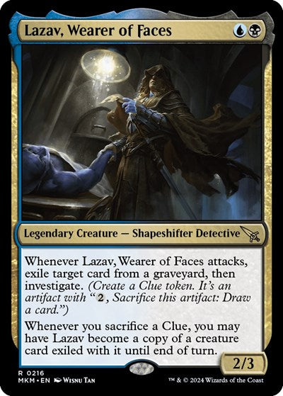 Lazav Wearer of Faces MKM #216 (Near Mint Rare) Magic: The Gathering: Murders at Karlov Manor