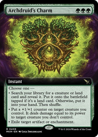 Archdruids Charm Extended Art Foil MKM #408 (Near Mint Rare) Magic: The Gathering: Murders at Karlov Manor