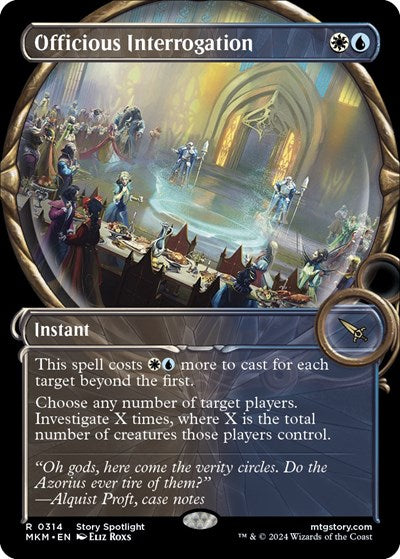 Officious Interrogation Showcase Foil MKM #314 (Near Mint Rare) Magic: The Gathering: Murders at Karlov Manor
