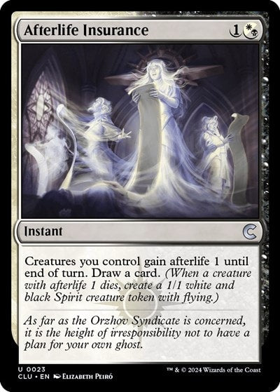 Afterlife Insurance CLU #23 (Near Mint Uncommon) Magic: The Gathering: Ravnica: Clue Edition