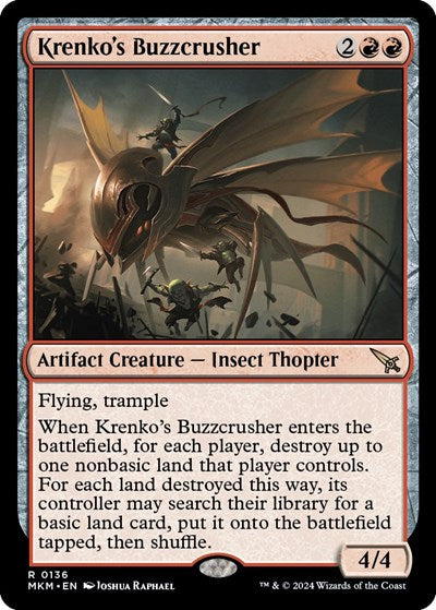 Krenkos Buzzcrusher Foil MKM #136 (Lightly Played Rare) Magic: The Gathering: Murders at Karlov Manor