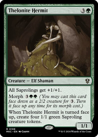 Thelonite Hermit MKC #188 (Near Mint Rare) Magic: The Gathering: Commander: Murders at Karlov Manor