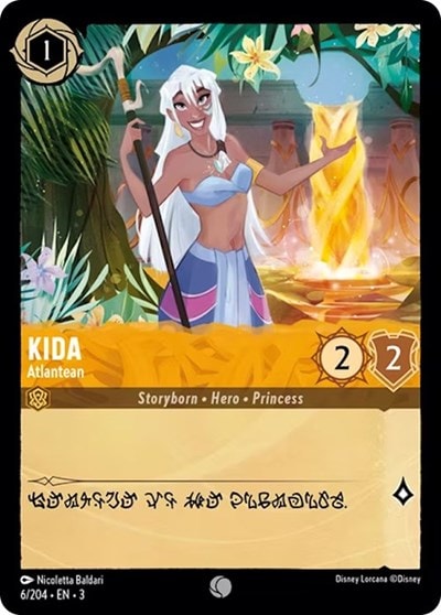 Kida - Atlantean 3 #6/204 (Near Mint Common) Disney Lorcana: Into the Inklands