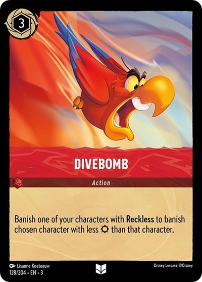 Divebomb 3 #128/204 (Near Mint Uncommon) Disney Lorcana: Into the Inklands