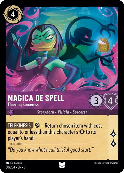 Magica De Spell - Thieving Sorceress 3 #50/204 (Near Mint Uncommon) Disney Lorcana: Into the Inklands
