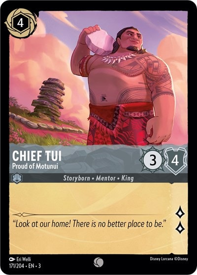 Chief Tui - Proud of Motunui 3 #171/204 (Near Mint Common) Disney Lorcana: Into the Inklands