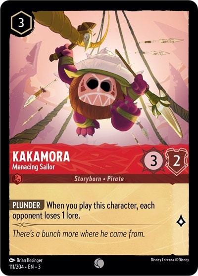 Kakamora - Menacing Sailor 3 #111/204 (Near Mint Common) Disney Lorcana: Into the Inklands