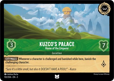 Kuzco's Palace - Home of the Emperor 3 #102/204 (Near Mint Uncommon) Disney Lorcana: Into the Inklands