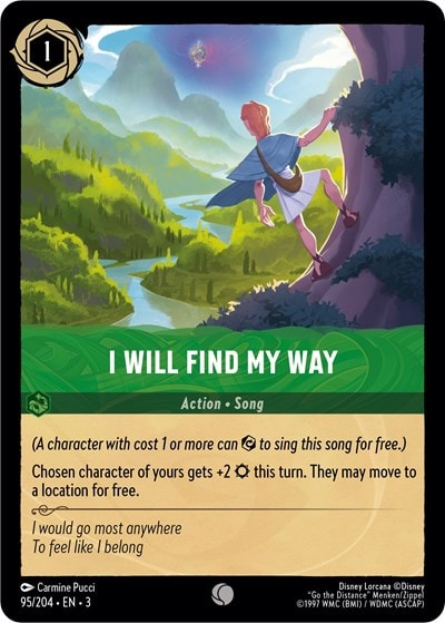 I Will Find My Way 3 #95/204 (Near Mint Common) Disney Lorcana: Into the Inklands