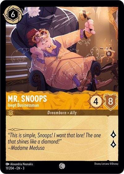 Mr. Snoops - Inept Businessman 3 #11/204 (Near Mint Common) Disney Lorcana: Into the Inklands