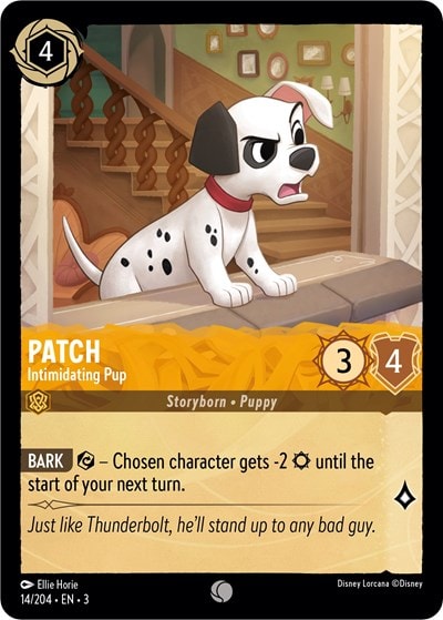Patch - Intimidating Pup 3 #14/204 (Near Mint Common) Disney Lorcana: Into the Inklands