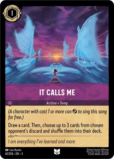 It Calls Me 3 #61/204 (Near Mint Uncommon) Disney Lorcana: Into the Inklands