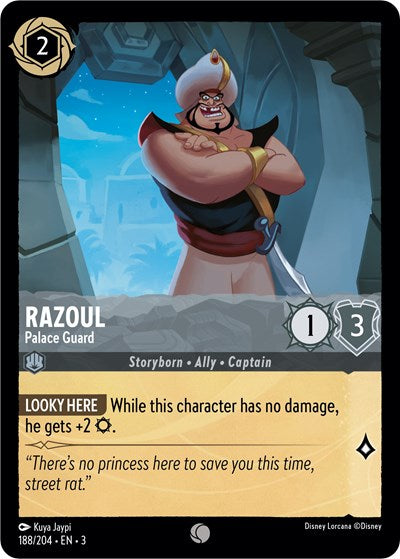 Razoul - Palace Guard 3 #188/204 (Near Mint Common) Disney Lorcana: Into the Inklands