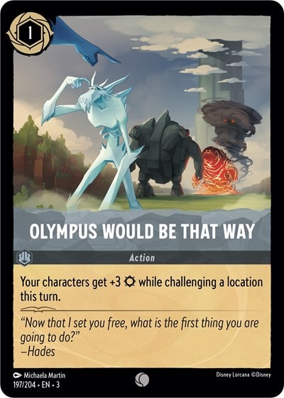 Olympus Would Be That Way 3 #197/204 (Near Mint Common) Disney Lorcana: Into the Inklands
