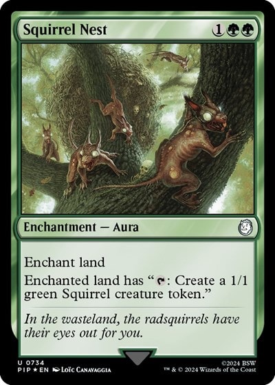 Squirrel Nest Surge Foil Foil PIP #734 (Near Mint Uncommon) Magic: The Gathering: Universes Beyond: Fallout
