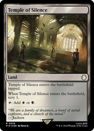 Temple of Silence Surge Foil Foil PIP #838 (Near Mint Rare) Magic: The Gathering: Universes Beyond: Fallout