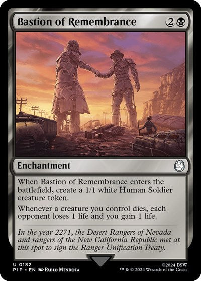 Bastion of Remembrance PIP #182 (Near Mint Uncommon) Magic: The Gathering: Universes Beyond: Fallout