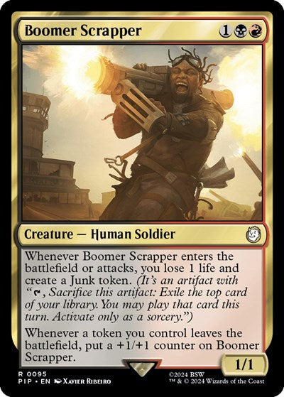 Boomer Scrapper PIP #95 (Near Mint Rare) Magic: The Gathering: Universes Beyond: Fallout