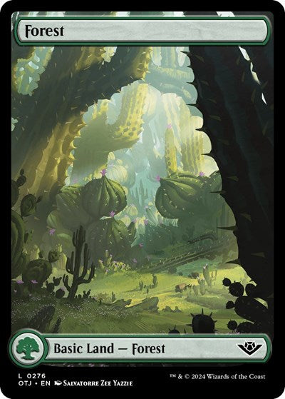 Forest 0276 Foil OTJ #276 (Near Mint Land) Magic: The Gathering: Outlaws of Thunder Junction