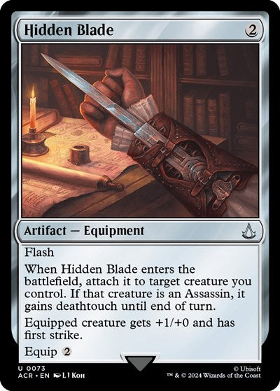 Hidden Blade ACR #73 (Near Mint Uncommon) Magic: The Gathering: Universes Beyond: Assassin's Creed