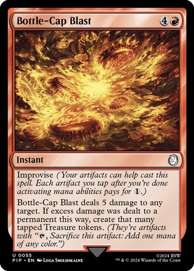 Bottle Cap Blast PIP #55 (Near Mint Uncommon) Magic: The Gathering: Universes Beyond: Fallout